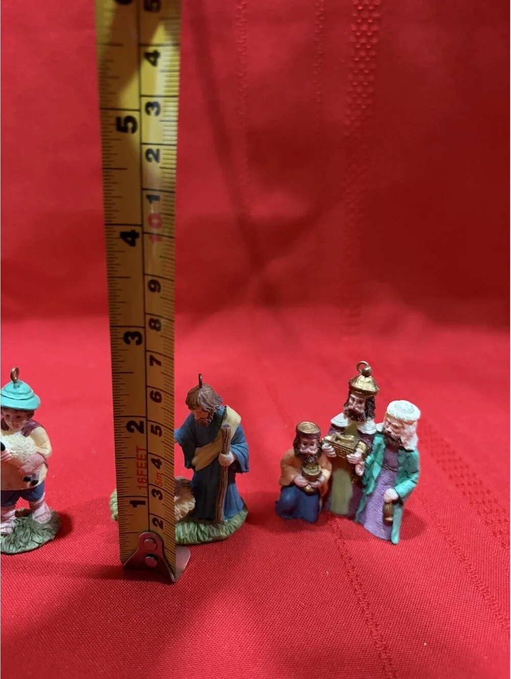 3 Miniature Nativity Figurines  – Mary, Joseph, Jesus, 3 Wise Men, Shepard